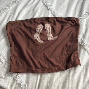 SHEIN Brown Tube Top